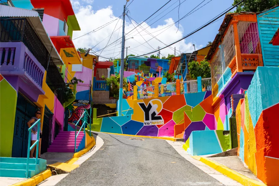 The Yaucromatic Art Gallery in Yauco bursts with color, a testament to the vibrant contemporary Puerto Rican culture and artistic expression.