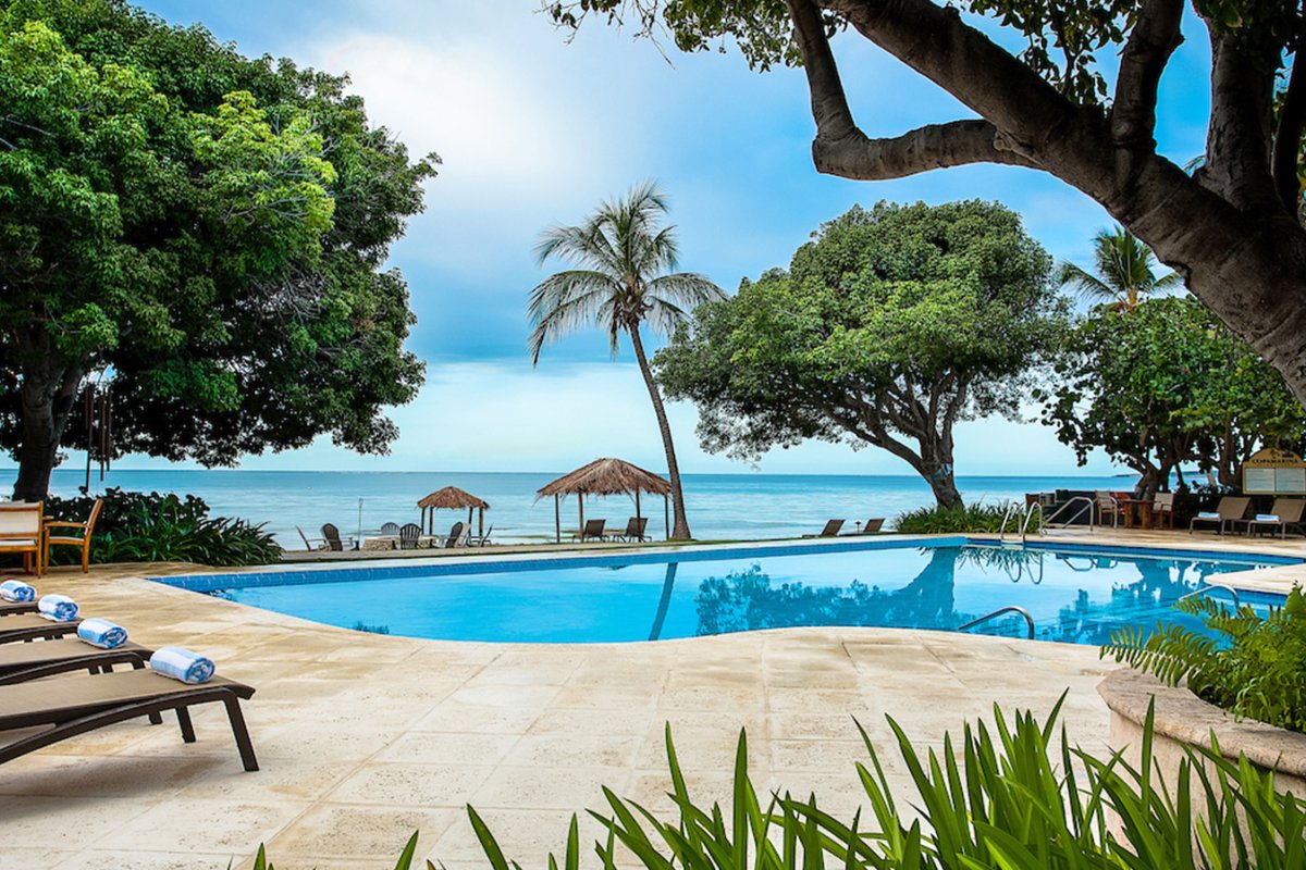 A beautiful, sunny day at the outdoor pool at Copamarina Beach Resort & Spa in Guánica, Puerto Rico.