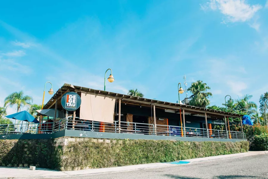 Exterior of La Piedra Degetau Wine & Beer in Aibonito, Puerto Rico.