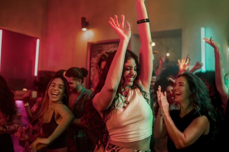 Group of people dancing.