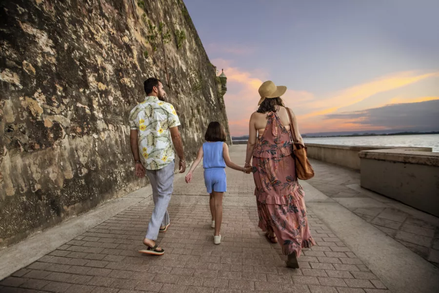 A family Walks in Old San Juan