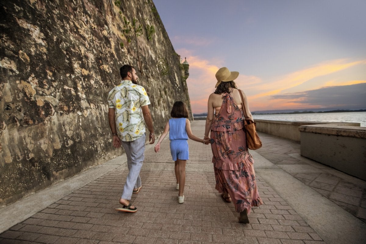 A family Walks in Old San Juan