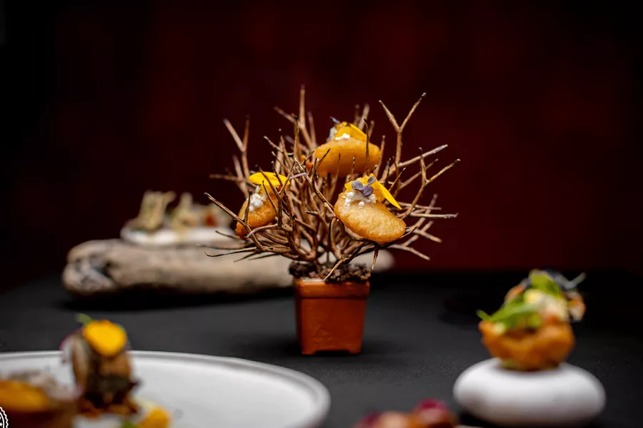 Una muestra de los platos del Chef Portelas en Orujo