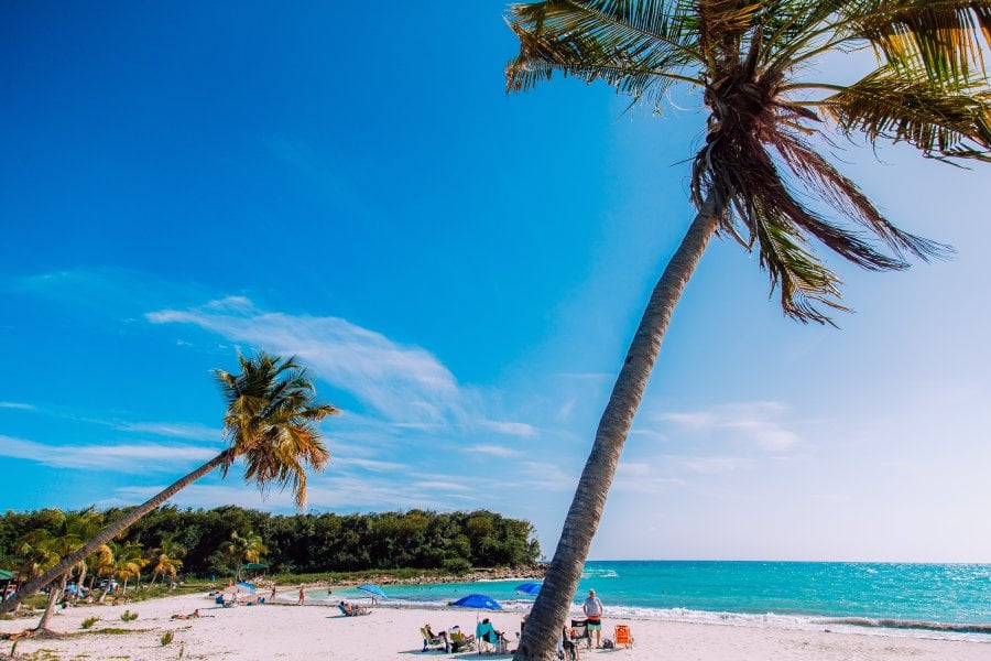 Typical beach day in Puerto Rico tropical climate