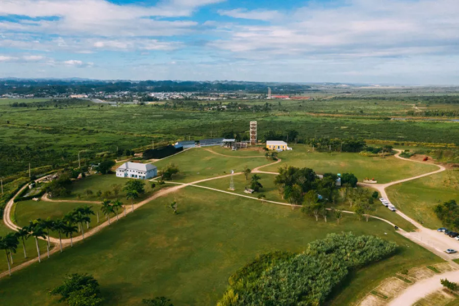 Aerial view of Hacienda La Esperanza.