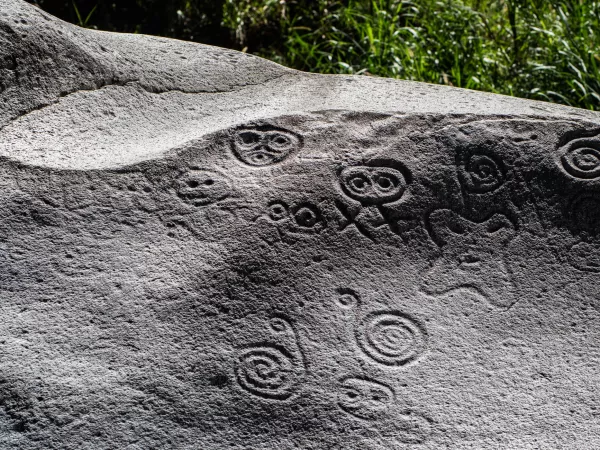 Petroglyphs on Piedra Escrita in Jayuya
