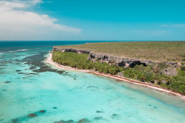 Aerial view of Isla de Mona.