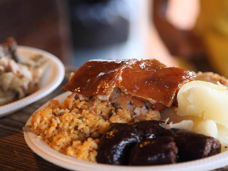 Guavate, part of the town of Cayey in the center of the island, is well known for its lechoneras, outdoor eateries specializing in slow-roasted pork. 