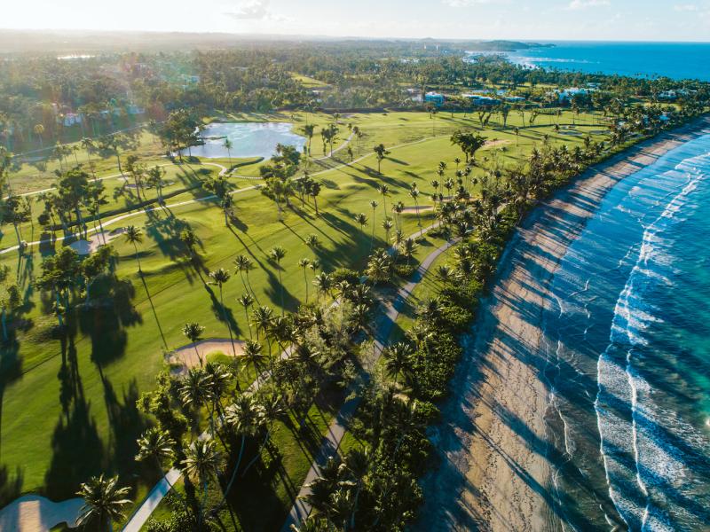 Gorgeous aerial view of the Dorado Beach Resort & Club. 