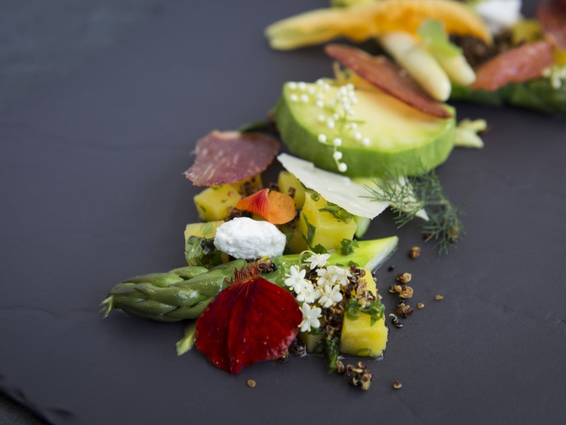 a colorful dish at 1919 restaurant