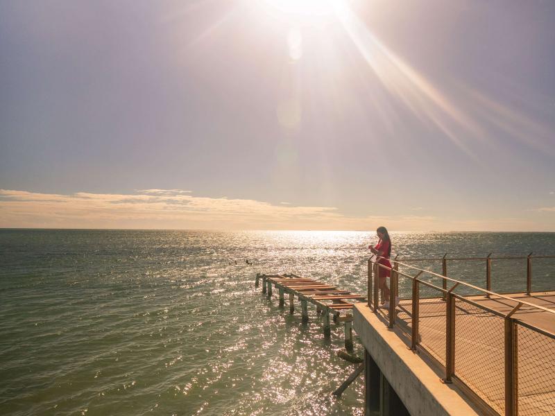 A brilliant sunny day on Salinas Bay. 