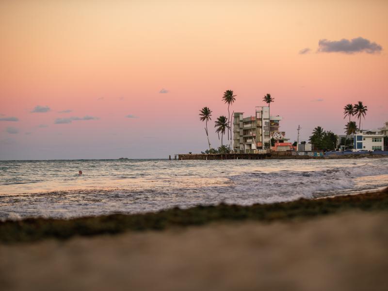 Sunset at Isla Verde Beach in Carolina