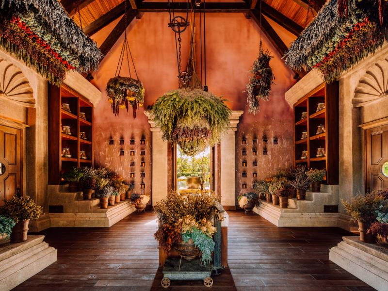 Interior view of spa botanico at Dorado Beach Resort, a Ritz-Carlton Reserve. 