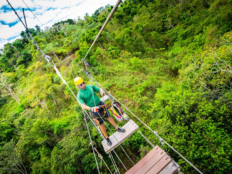 Bridge walking at Toro Verde in Orocovis