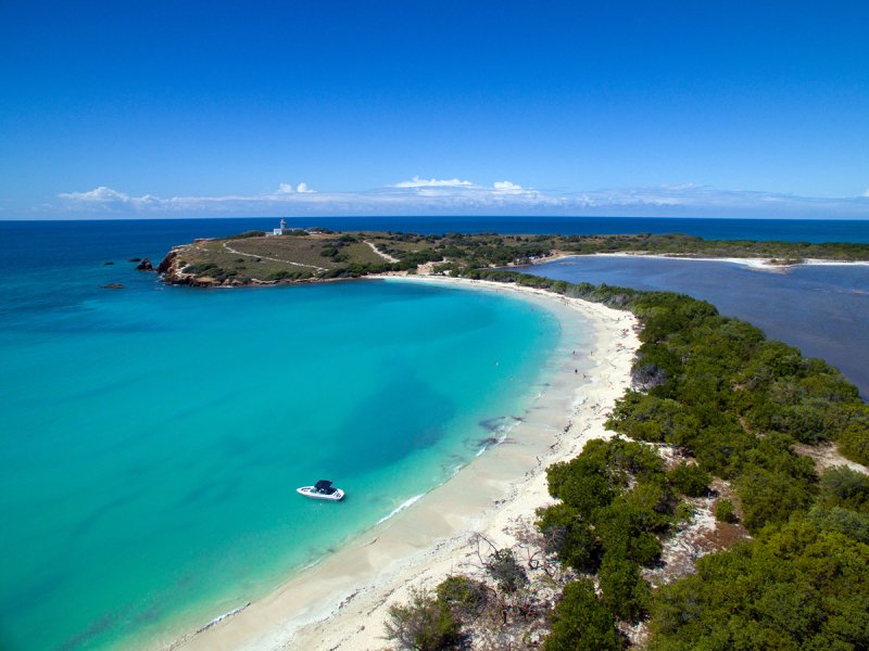 Aerial view of Playuela Beach in Cabo Rojo.