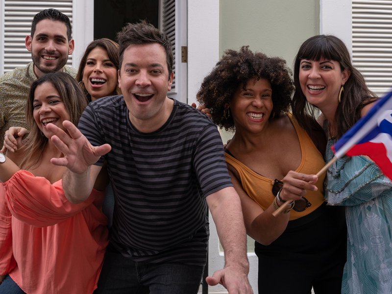 Jimmy Fallon is all smiles in Puerto Rico