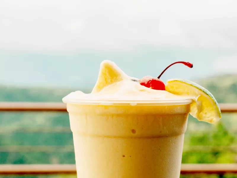 Piña colada Manco en Orocovis, receta original de la popular bebida.
