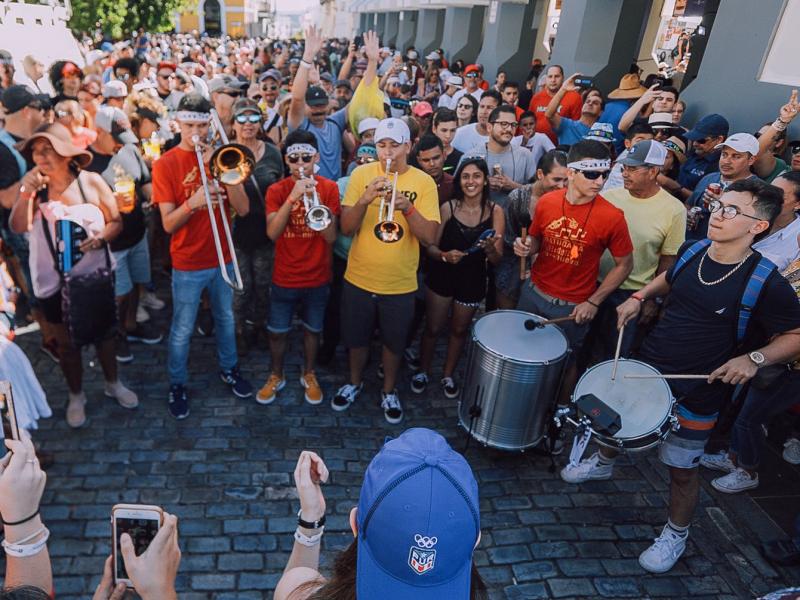 People playing music in Old San Juan.