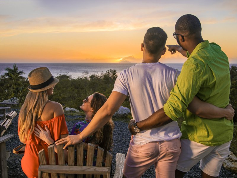 Couples enjoy the sunsets in Cabo Rojo