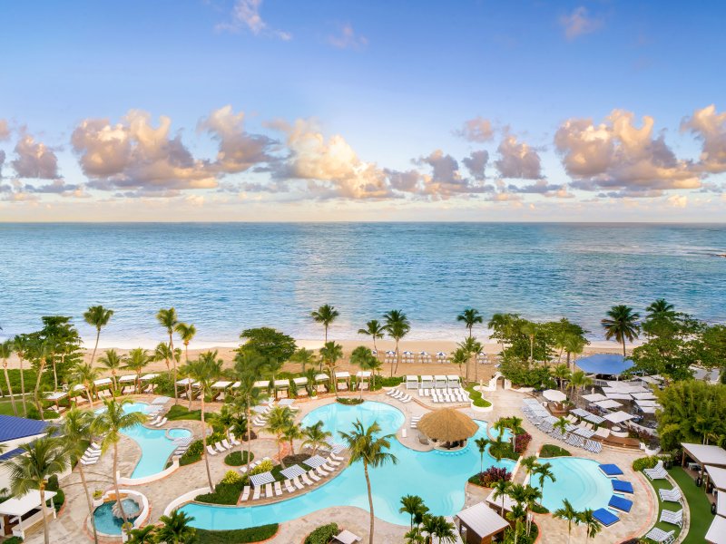 Pool view at the Fairmont El San Juan Hotel