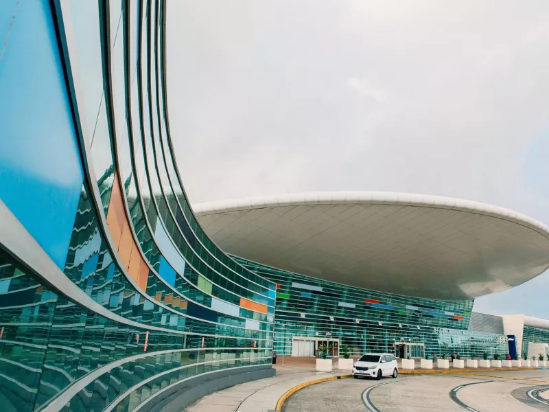 Entrance of a terminal at San Juan's International Airport