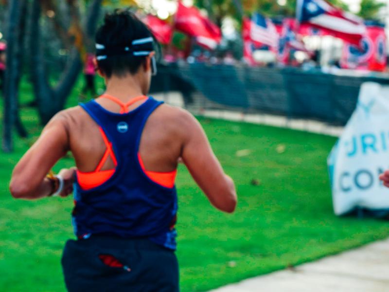 A person runs a half marathon in Puerto Rico