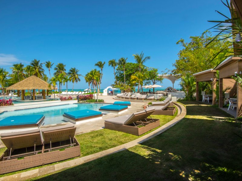 Pool area at the Fairmont El San Juan Hotel