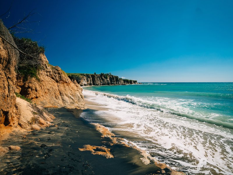 Black Sand Beach in Vieques.