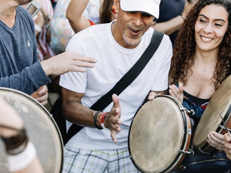 People playing Plena