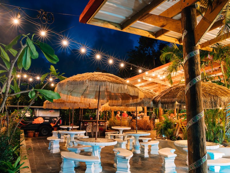 View of La Estación, an old gas station turned restaurant in Fajardo.