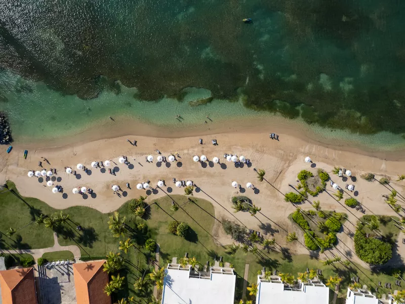 Beach at Hyatt Regency Grand Reserve, filming site for Fantasy Island