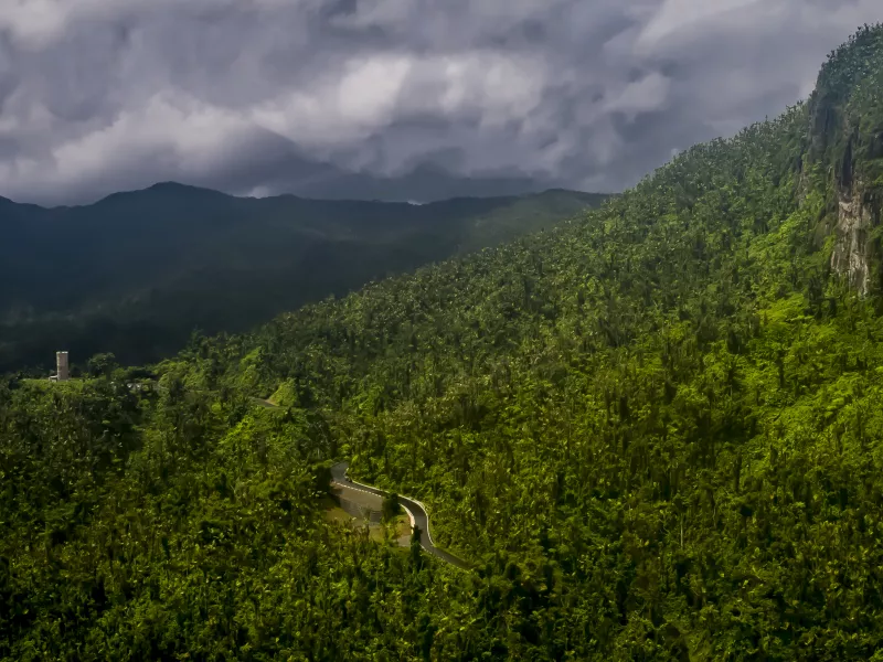 Scenic view of Puerto Rico’s lush landscape and coastline