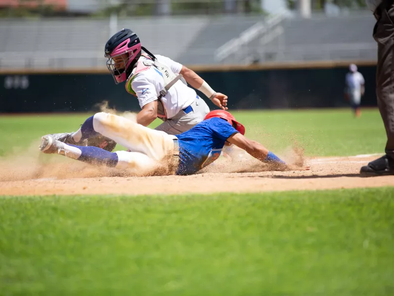 Two baseball players