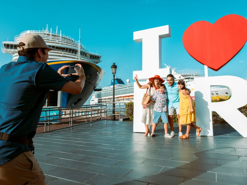 Family on a cruise excursion.