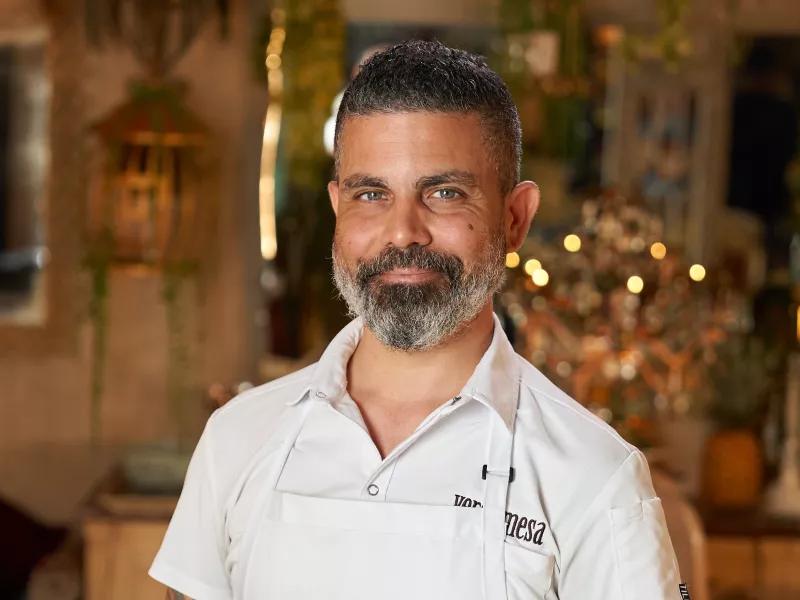 Portrait of Chef Gabriel Hernandez.