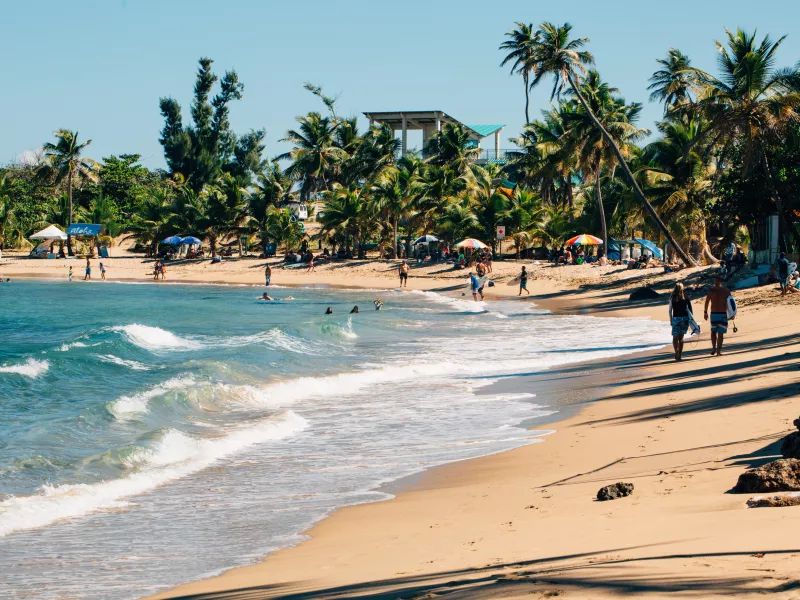 A beach in Puerto Rico during a nice sunny day