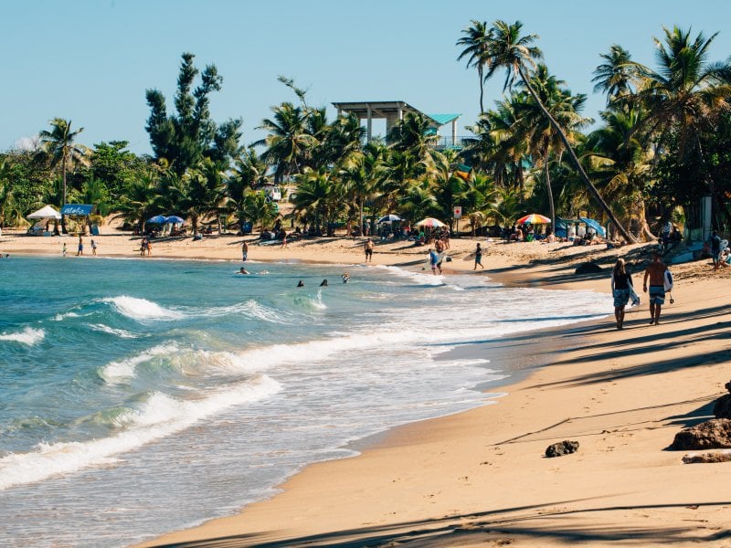 A beach in Puerto Rico during a nice sunny day