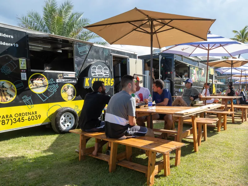a Food park in Vega Baja, Puerto Rico. 