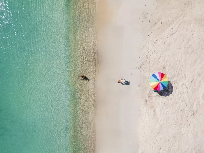 Relaxing in the beach