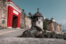 Historic San Juan Gate, the original entrance to Old San Juan, Puerto Rico’s walled city.