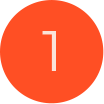 Number 1 in an orange circle