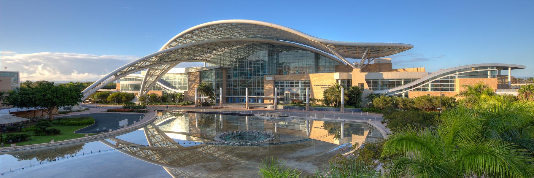 Panoramic view of the Puerto Rico Convention Center in San Juan.