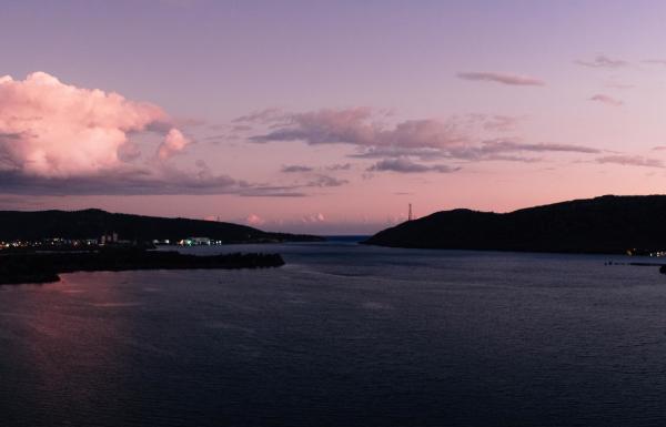 A view of Guánica lagoon during a beautiful sunset.