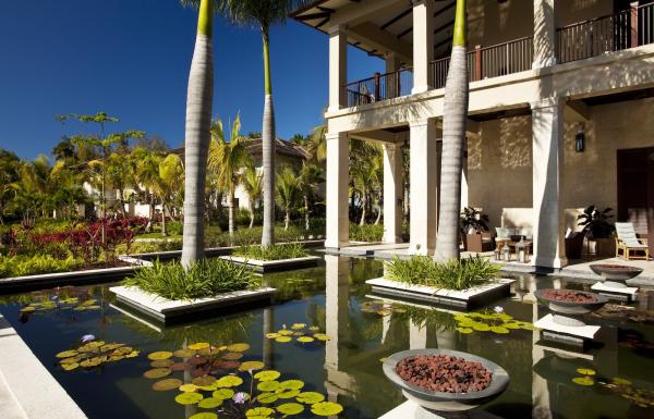 The breathtaking gardens of the St. Regis Bahia Beach Resort.