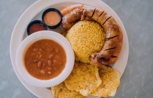 The Puerto Rican longaniza at Restaurante La Sombra is worth the wait!
