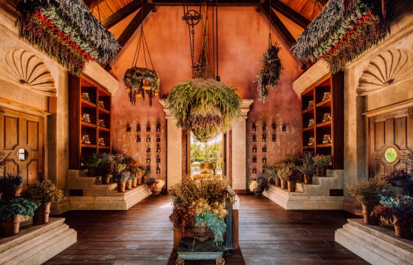 Interior view of spa botanico at Dorado Beach Resort, a Ritz-Carlton Reserve.