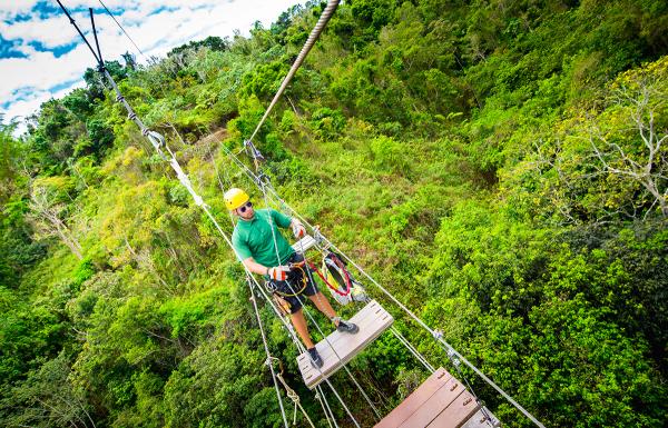 Bridge walking at Toro Verde in Orocovis