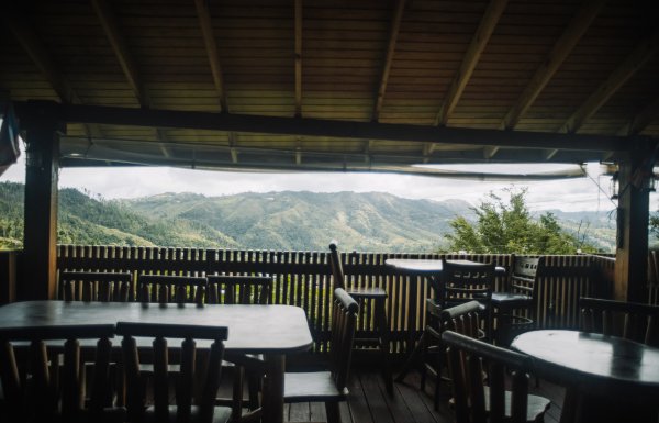 The mountain views from the Roka Dura Wine and Grill restaurant