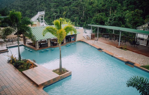 Pool view of Hacienda Negrón in Ciales