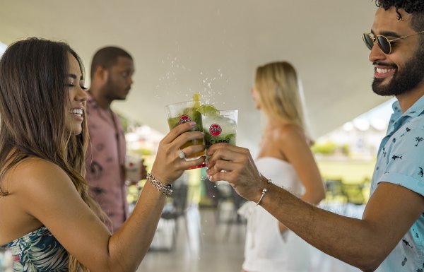 Celebration with rum cocktails.